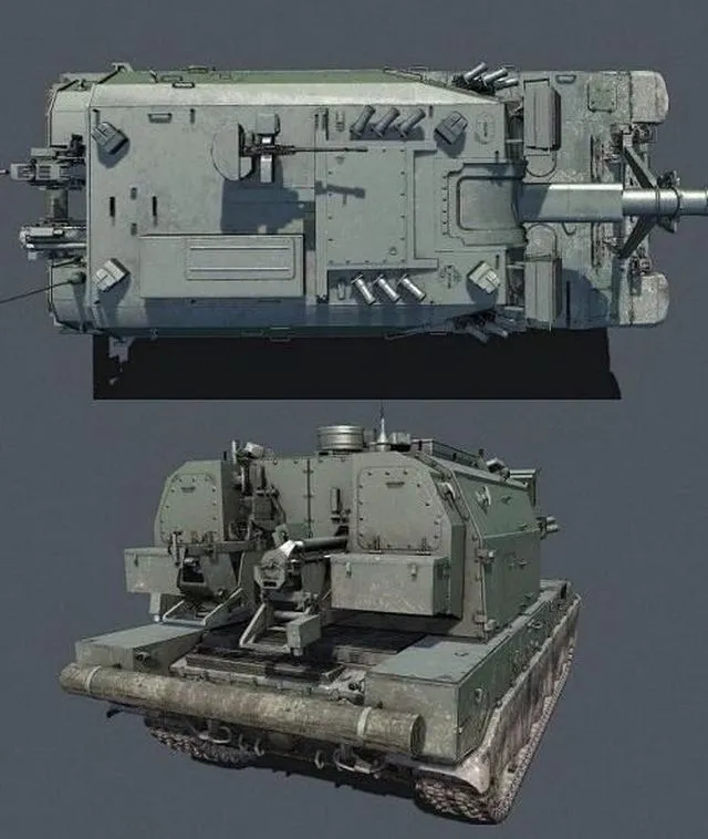 PBR Game 3D Models – Self Propelled Artillery Koalitsiya 2S35