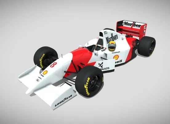 PBR Game 3D Models – Senna’s Mclaren MP4 8