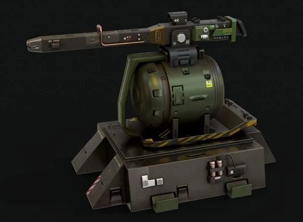 PBR Game 3D Models – Sentry Turret