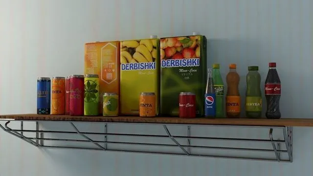 PBR Game 3D Models – Set of bottles