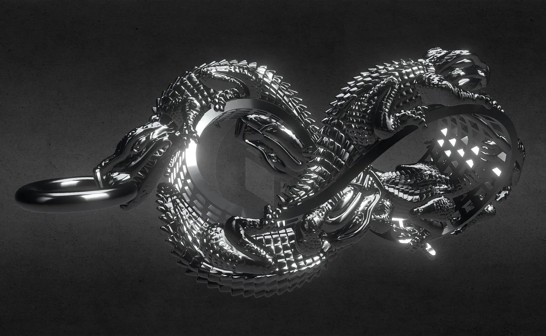 PBR Game 3D Models – Shea Reptile Mobius Pendant