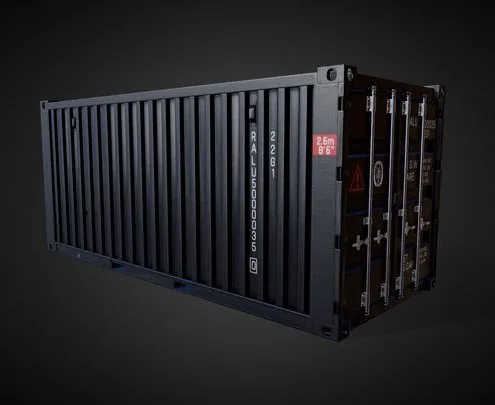 PBR Game 3D Models – Shipping Container   Tutorial Included