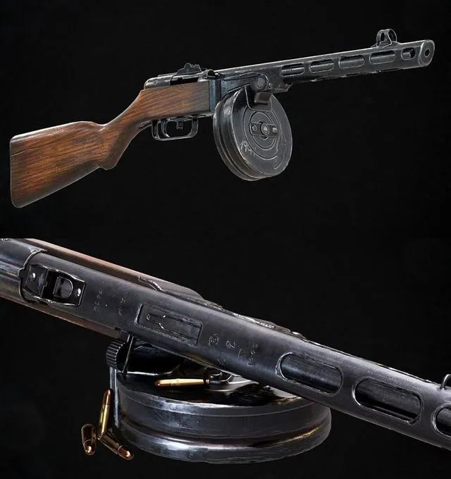 PBR Game 3D Models – Shpagin Machine Pistol 1941