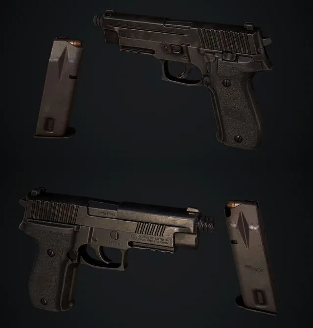 PBR Game 3D Models – Sig Sauer P226