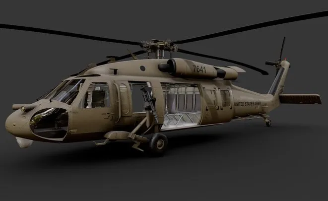 PBR Game 3D Models – Sikorsky UH 60 Black Hawk US Army