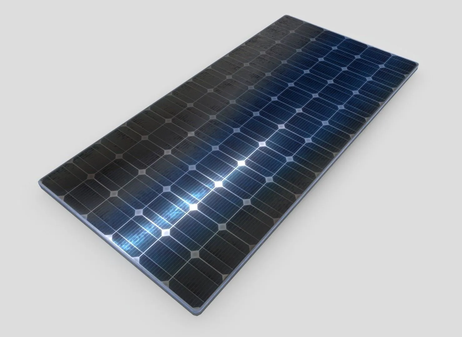 PBR Game 3D Models – Simple 72 Cell Solar Panel