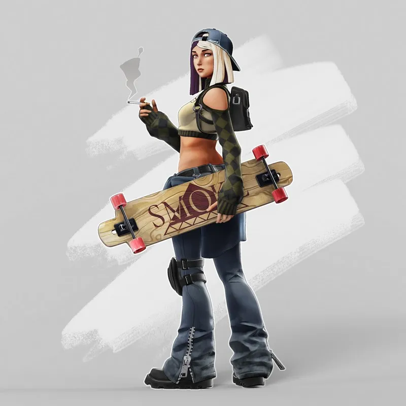 PBR Game 3D Models – Skater Girl