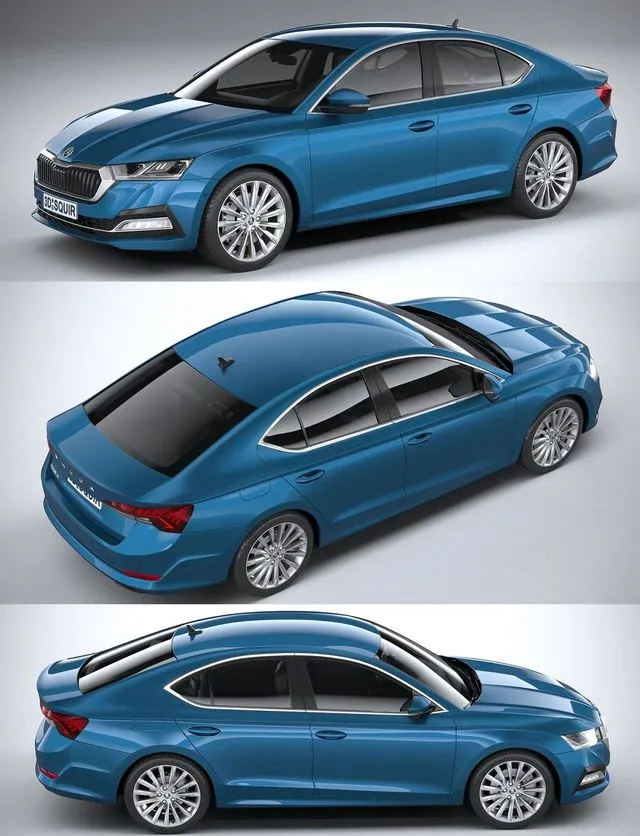 PBR Game 3D Models – Skoda Octavia Sedan 2020