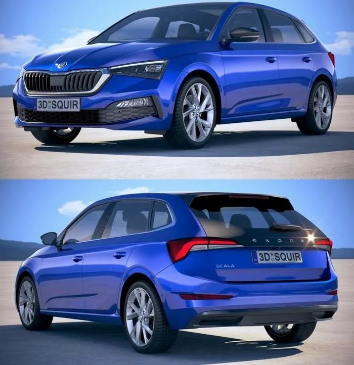 PBR Game 3D Models – Skoda Scala 2019