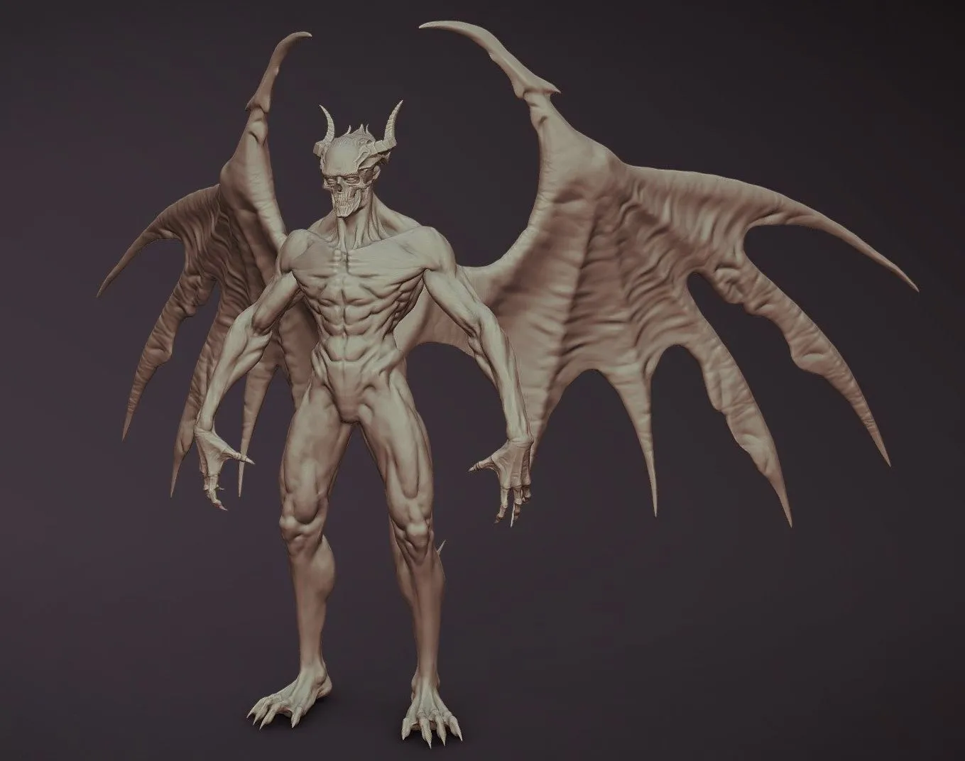 PBR Game 3D Models – Skullhead Demon Sculpt