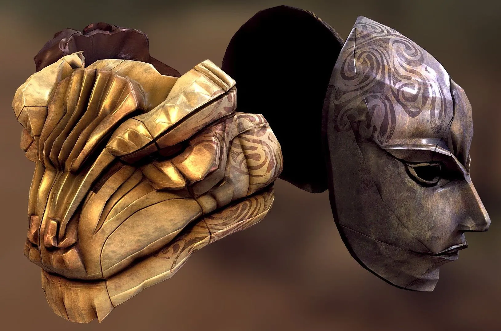 PBR Game 3D Models – Skyrim Tribunal Masks