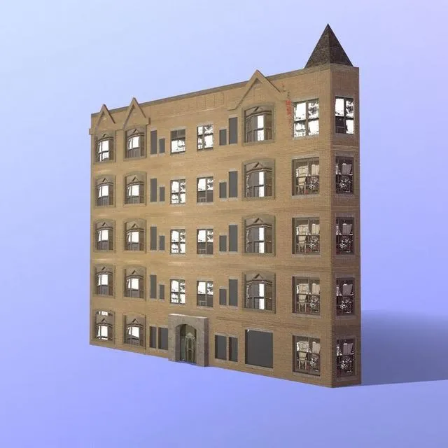 PBR Game 3D Models – Slim house