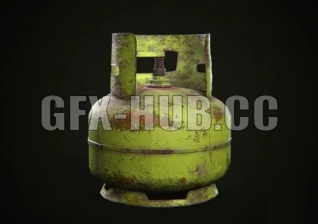 PBR Game 3D Models – Small Gas Cylinder Tank