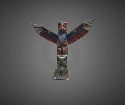 PBR Game 3D Models - Small Wood Totem