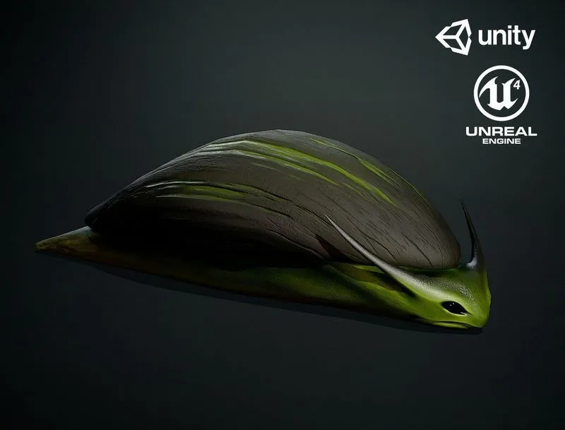 PBR Game 3D Models – Snail creature1