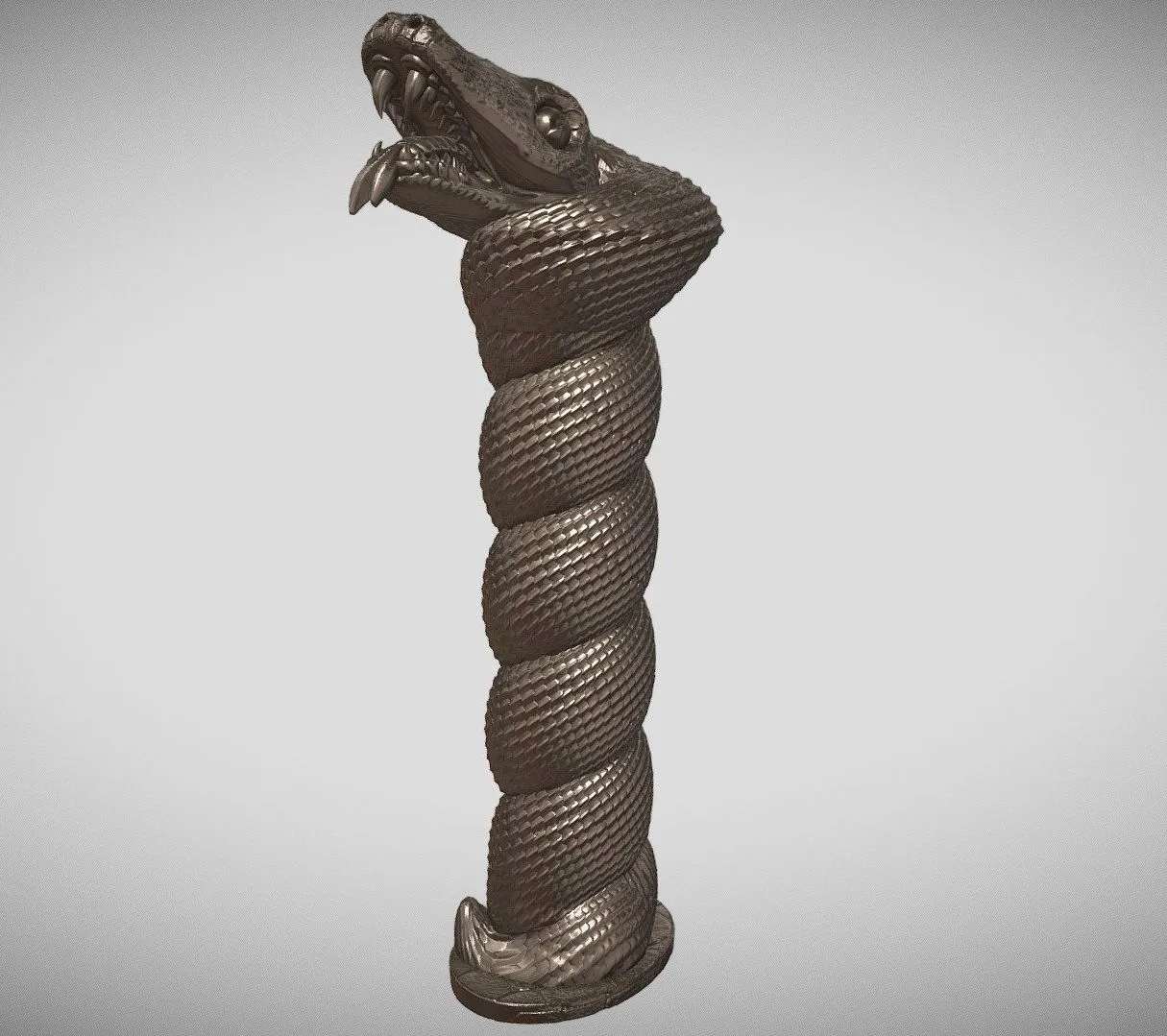 PBR Game 3D Models – Snake Knife Handle For Casting