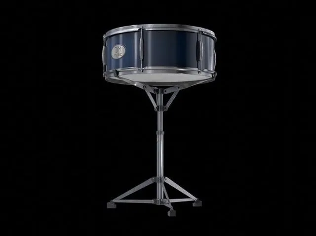 PBR Game 3D Models - Snare drum with stand