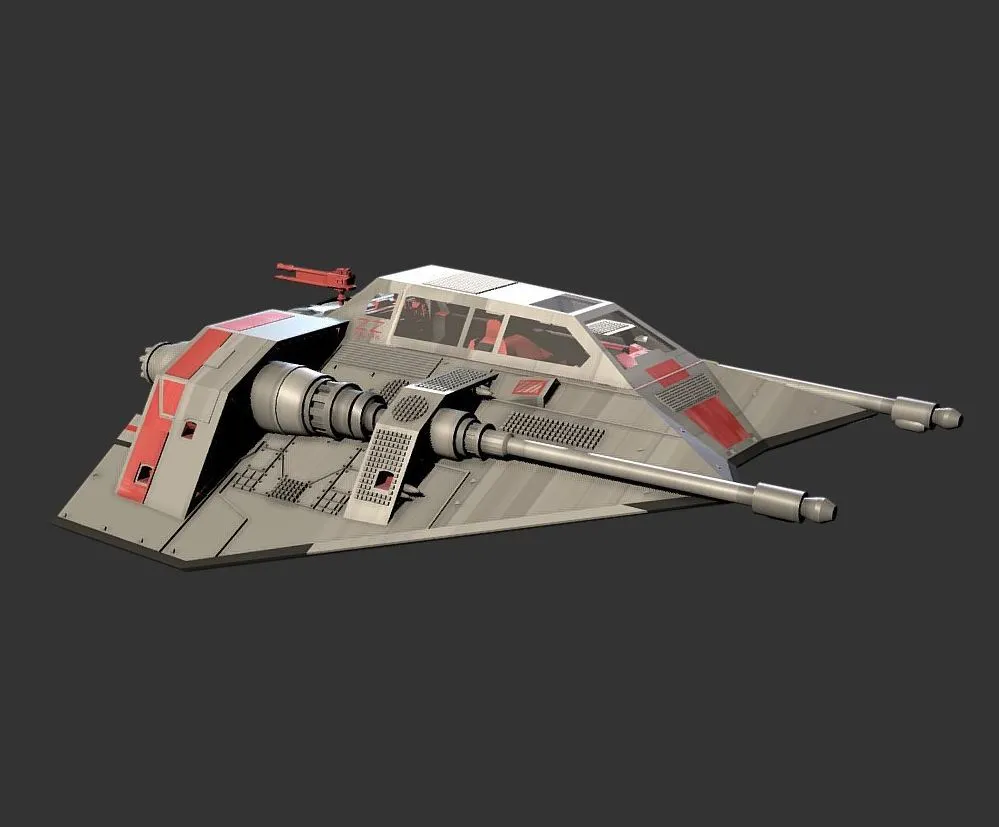 PBR Game 3D Models – Snow Speeder