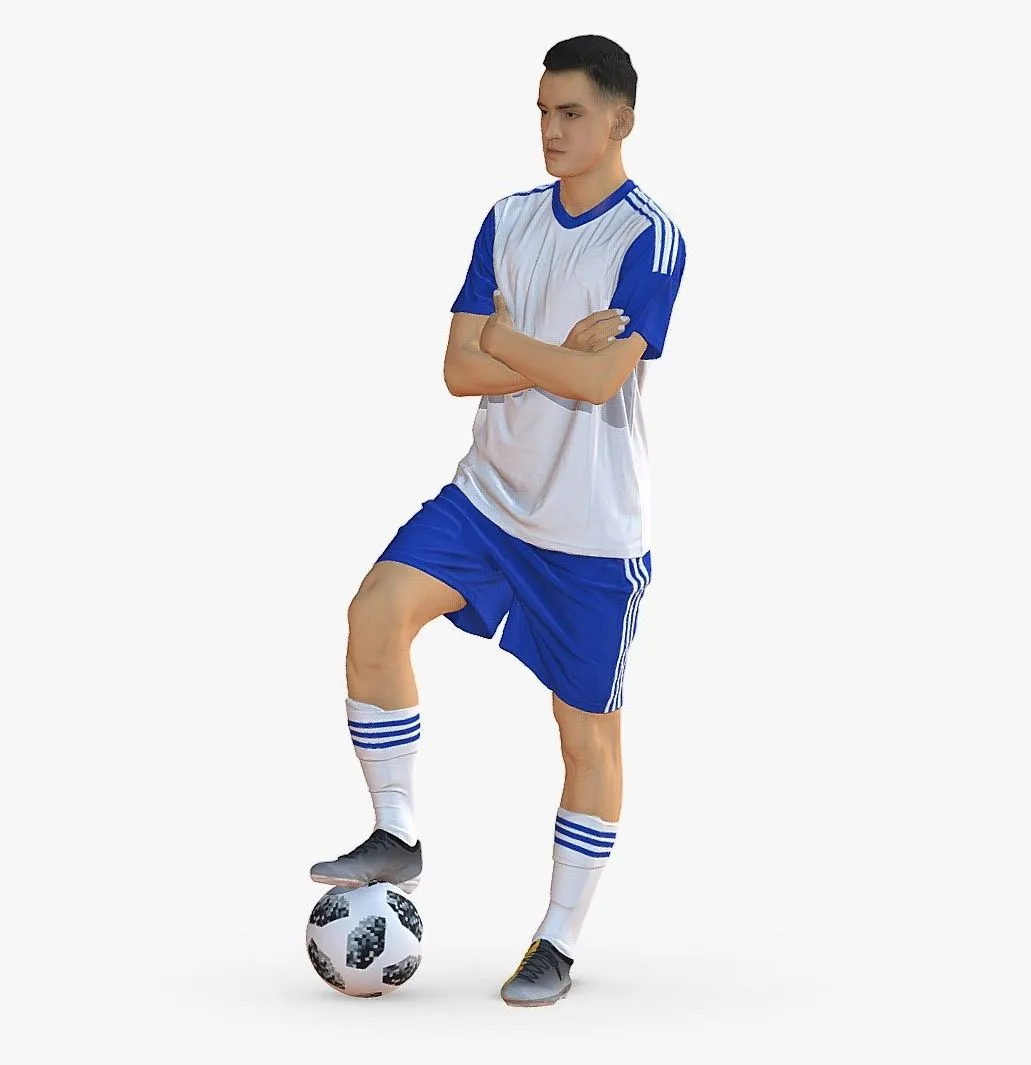 PBR Game 3D Models – Soccer Player 1114 4