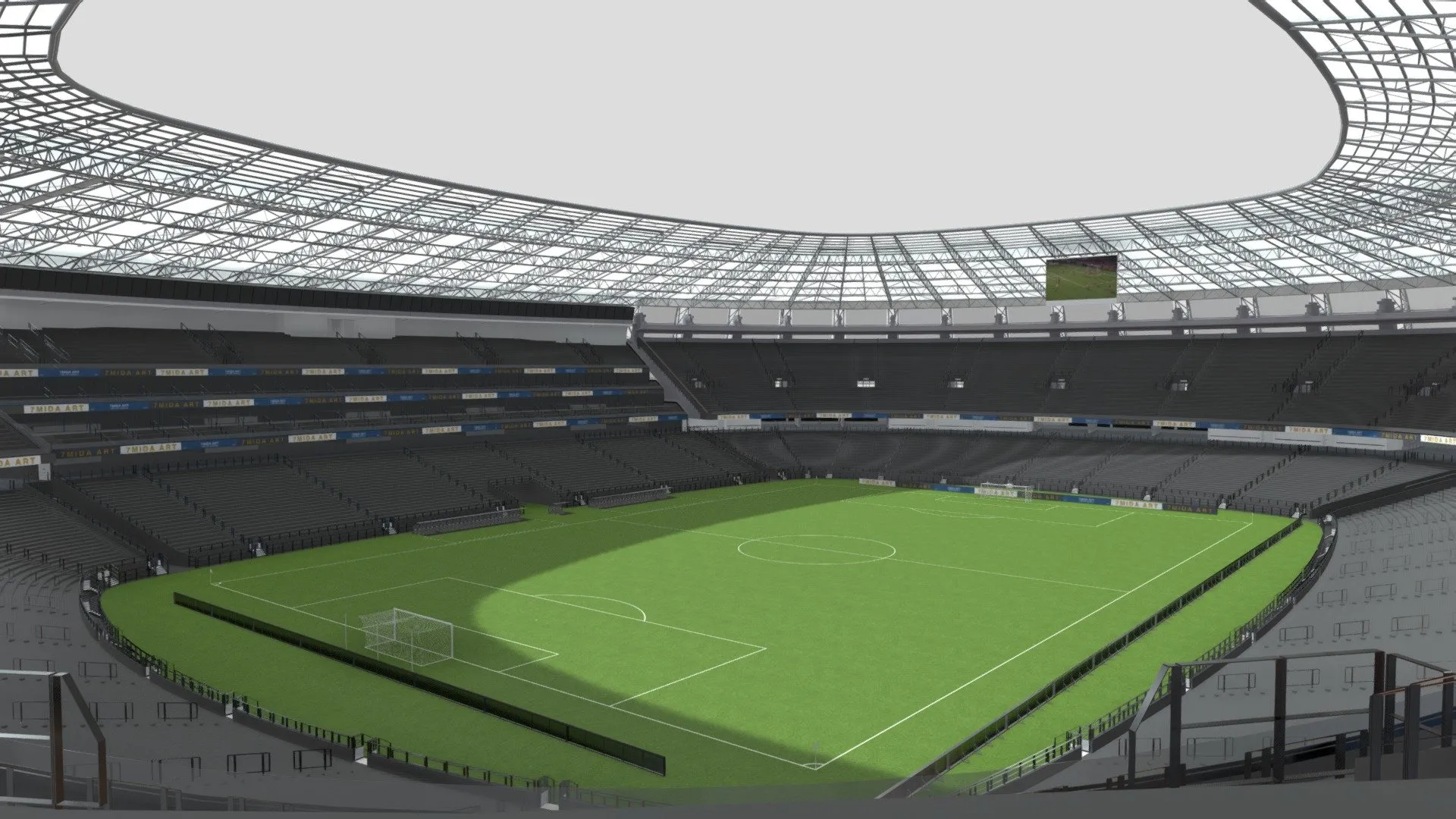 PBR Game 3D Models – Soccer Stadium