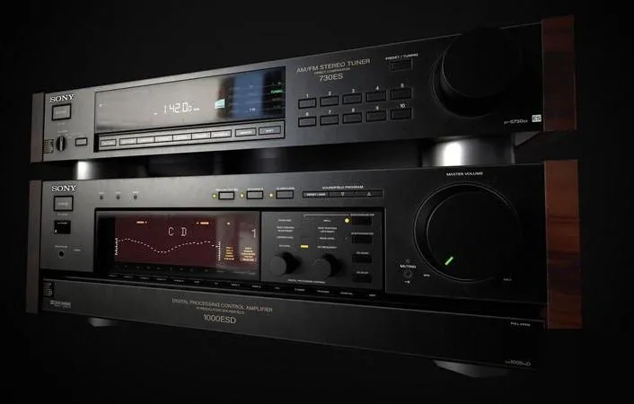 PBR Game 3D Models – Sony ES TA-E1000ESD & ST-S730ES