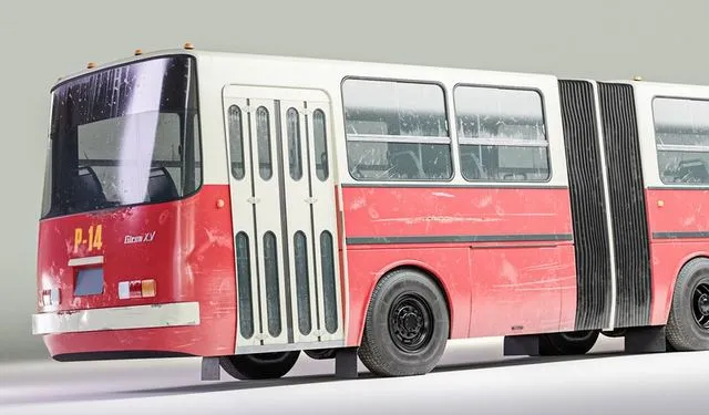 PBR Game 3D Models – Soviet Bus Ikarus