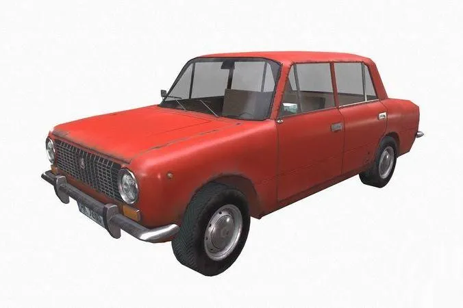 PBR Game 3D Models – Soviet car Lada 2101