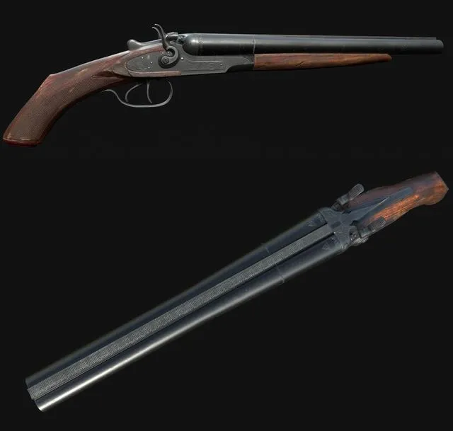 PBR Game 3D Models – Soviet hunting shotgun TOZ-63