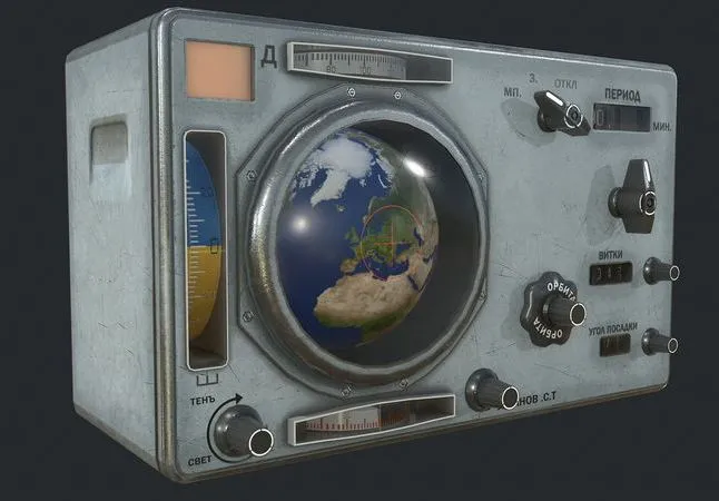 PBR Game 3D Models - Soviet Mechanical Navigation Computer