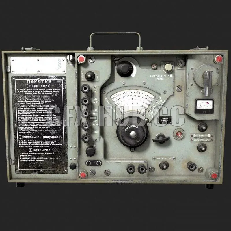 PBR Game 3D Models – Soviet Military Radio