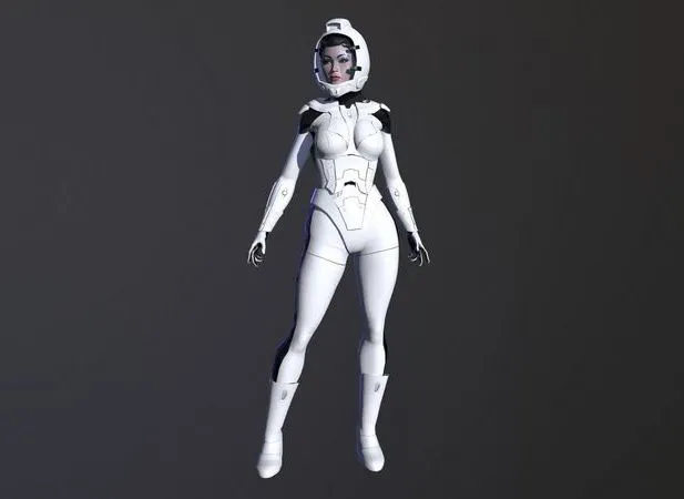 PBR Game 3D Models – Space Girl