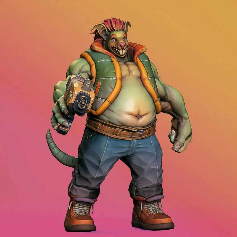 PBR Game 3D Models - Space scavenger Karl