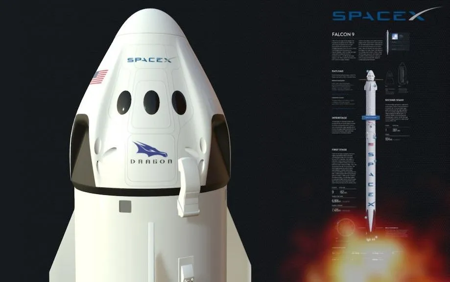 PBR Game 3D Models – Spacex Falcon 9