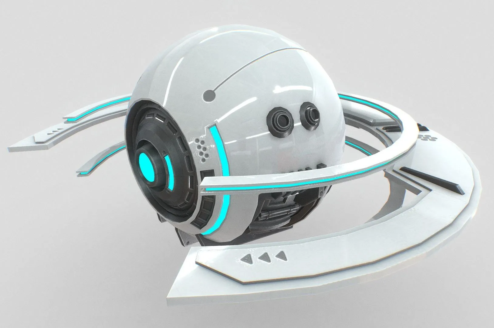 PBR Game 3D Models – Sphere Ship