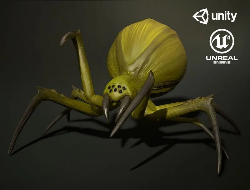 PBR Game 3D Models – Spider insect2