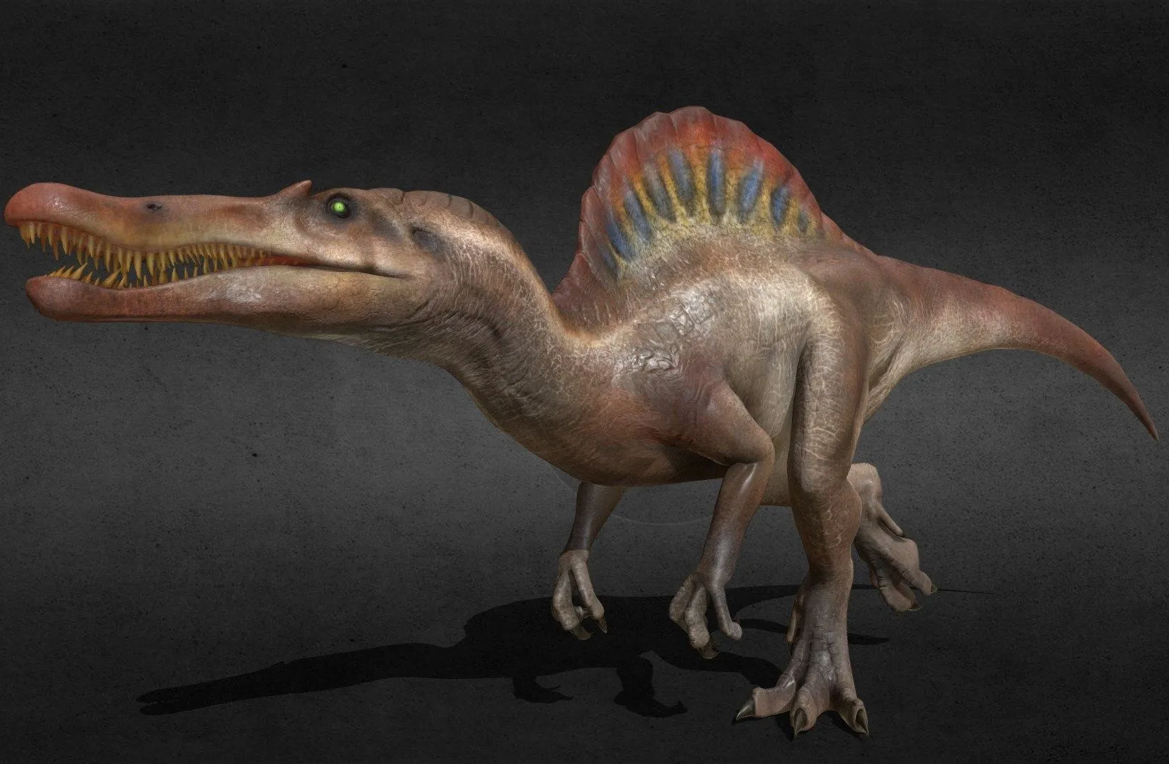 PBR Game 3D Models – Spinosaurus Of Jurassic Park Rigged Animated