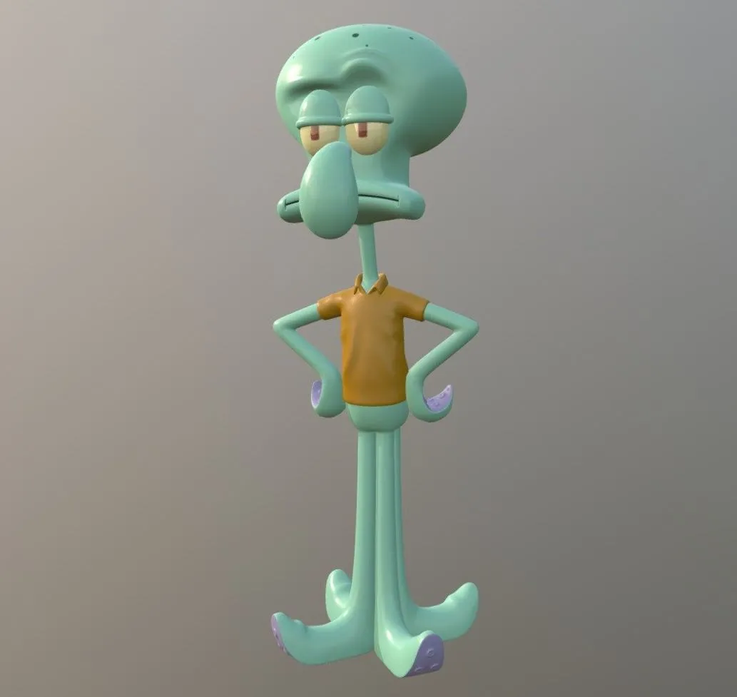 PBR Game 3D Models – Squidward Lula Molusco