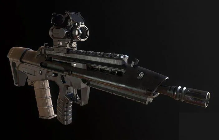 PBR Game 3D Models – ST Kinetics BR18 Assault Rifle