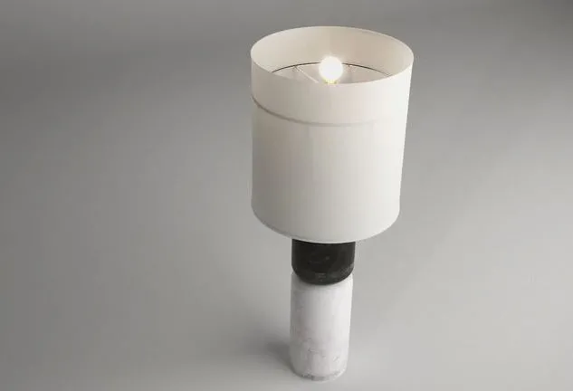 PBR Game 3D Models – Stacked Marble Table Lamp