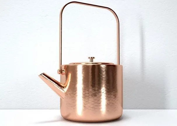 PBR Game 3D Models – Stainless Copper Tea Kettle