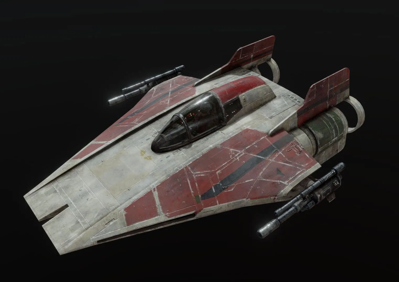 PBR Game 3D Models – Star Wars A Wing Rebelsrotj Design Cross