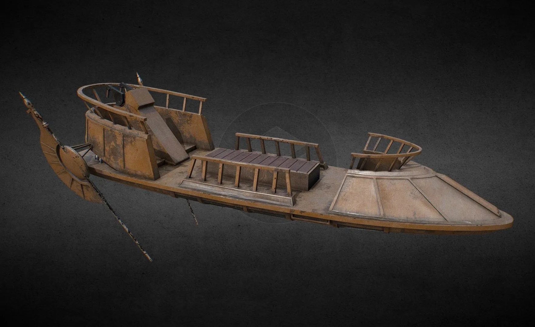 PBR Game 3D Models – Star Wars Bantha Ii Cargo Skiff