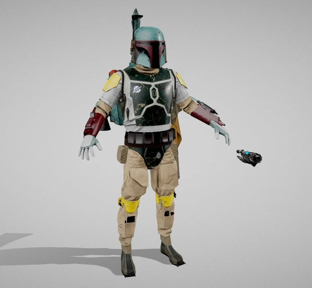 PBR Game 3D Models – Star Wars Bobba Fett