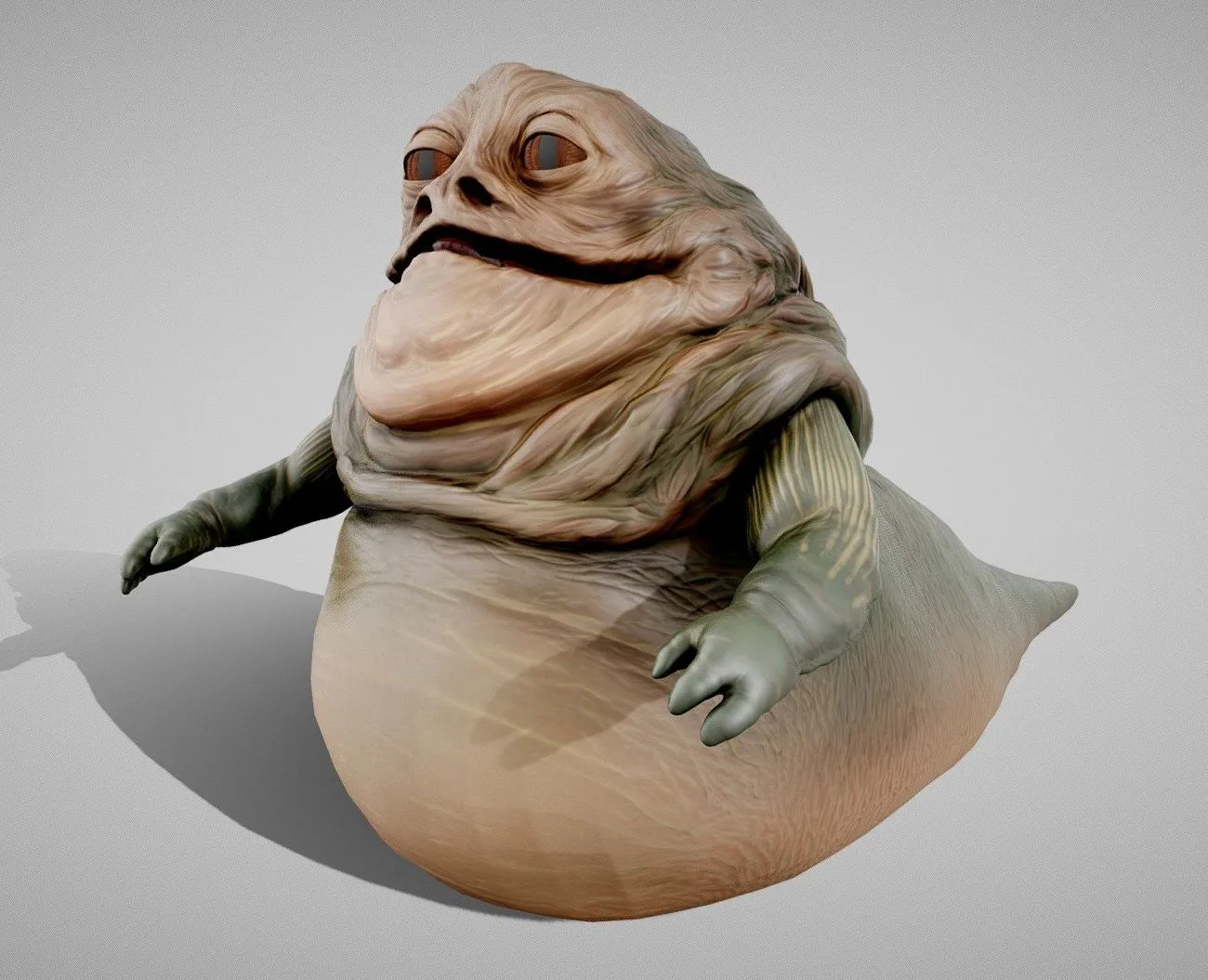 PBR Game 3D Models – Star Wars Jabba The Hutt