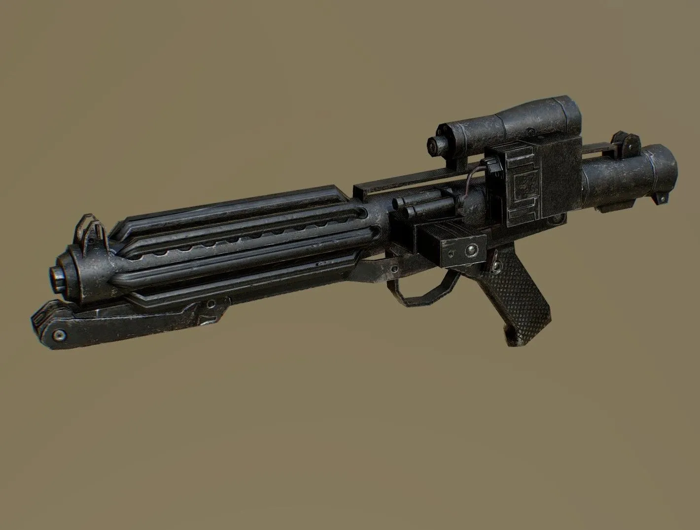 PBR Game 3D Models – Star Wars Low Poly E 11 Stormtrooper Blaster
