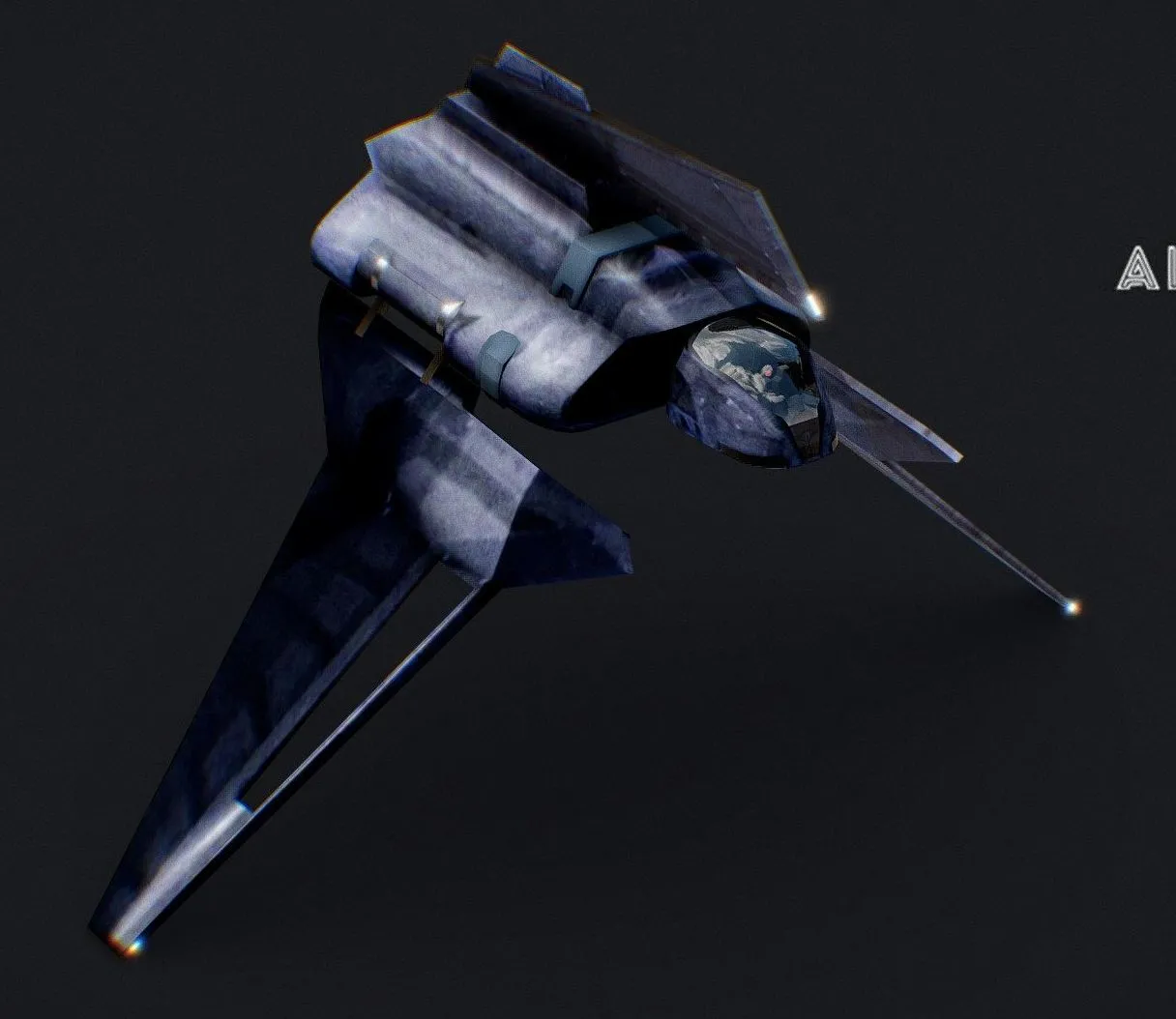 PBR Game 3D Models – Star Wars Palpatines Theta Class Shuttle