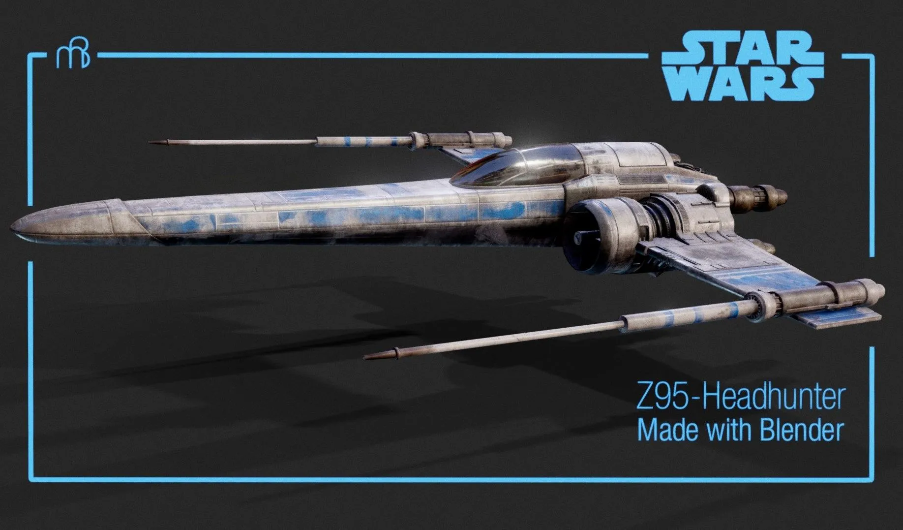 PBR Game 3D Models – Star Wars Z 95 Headhunter Animated Demo