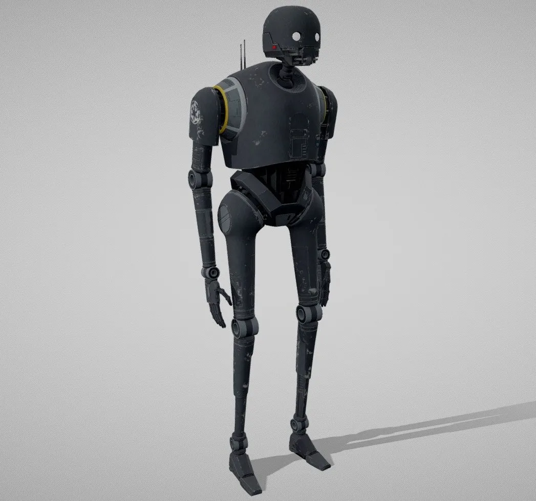 PBR Game 3D Models – Starwars K2so Droid
