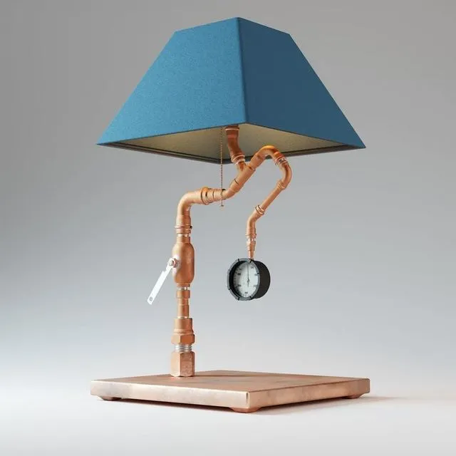 PBR Game 3D Models – Steam Table Lamp