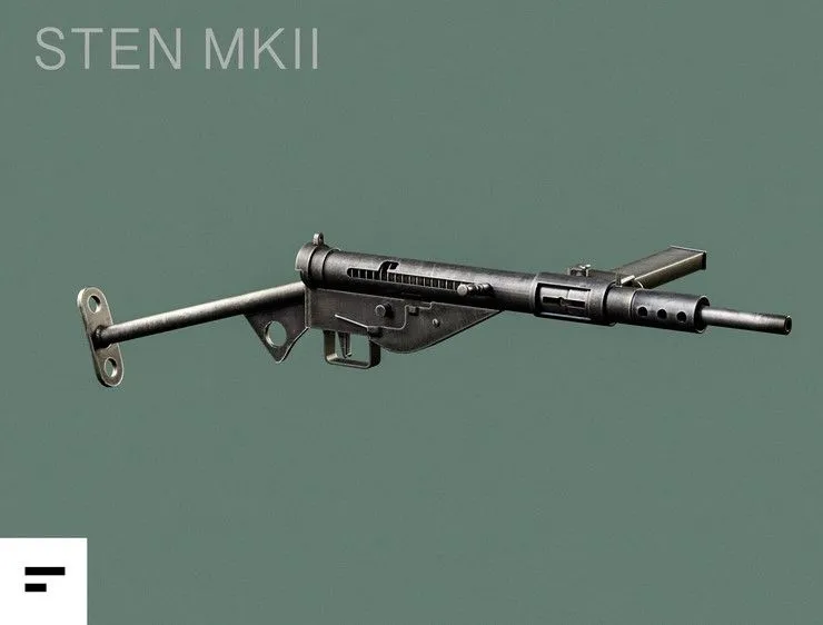 PBR Game 3D Models - Sten MkII
